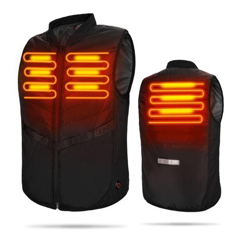 KEMIMOTO-Chaqueta con calefacción eléctrica, lavable, con USB, calentador, batería de invierno, para motocicleta, esquí, bicicleta, senderismo, temperatura ajustable ► Foto 1/6