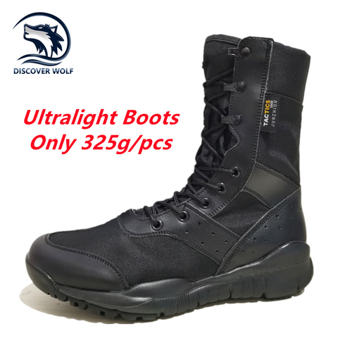 Zapatos de senderismo ultraligeros para hombre, botas tácticas impermeables para exteriores, zapatillas duraderas, botas de combate transpirables del ejército, Unisex ► Foto 1/6