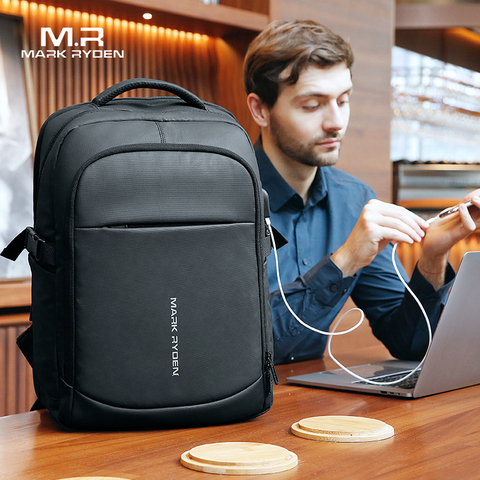 Mark Ryden 2022 hombre mochila multifuncional impermeable 15,6 pulgadas portátil Multi-capa bolsillos bolsa hombre USB carga mochila escolar ► Foto 1/6