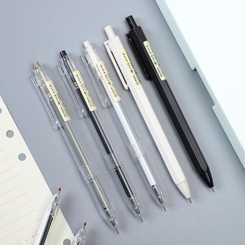 12 unids/set 0,35mm 0,5mm estilo Simple gel tinta negra para bolígrafo para escritura de estudiantes pluma neutra creativa prensa suministros escolares kawaii ► Foto 1/6