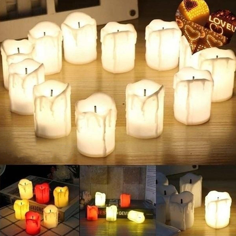 Velas de luz LED, lámpara de vela, Tealight, romántica, creativa, votiva, sin llama, batería, electrónica colorida, el mejor regalo para el hogar ► Foto 1/5