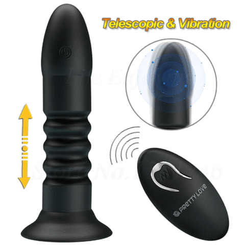 Control remoto inalámbrico consolador telescópico vibradores Anal Vibrador hombre de próstata masajeador erótico Anal enchufe Vibrador Anal juguetes sexuales para hombres ► Foto 1/6