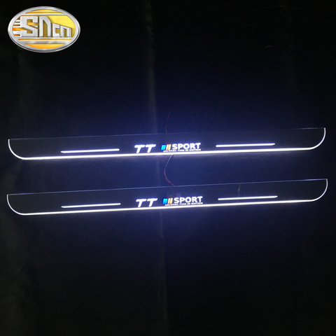 SNCN-Pedal de placa de desgaste para Audi TT 8n 8j 8s mk1 mk2 mk3, luz LED dinámica de bienvenida, acrílico ultrafino, 2 uds. Alféizar de puerta LED de coche ► Foto 1/6