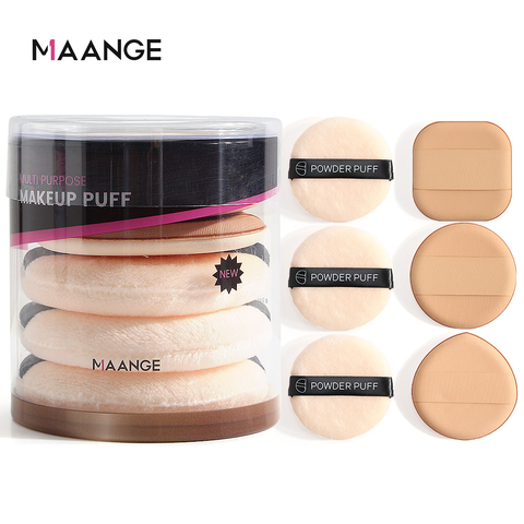 MAANGE nuevas llegadas 6 uds mujeres de belleza Facial cara cuerpo soplo de polvo cosmético belleza base de maquillaje esponja suave chica dama regalo ► Foto 1/6