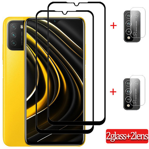 Poco m3, xiaomi poco f2 pro película de vidrio para poco-f2 película de cámara de vidrio templado m3 poco m 3 protector pantalla poco m3 xiaomi poco x3 nfc glass poco-m3 xiaomi poco f2 cristal templado xiaomi poco m3 ► Foto 1/6