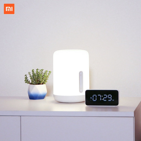 Xiaomi-Lámpara de mesita de noche Mijia 2, lámpara inteligente con control por voz, Interruptor táctil, bombilla Led Mi home app para Apple Homekit, reloj Siri y xiaoai ► Foto 1/6