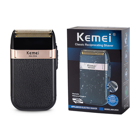 Kemei-Afeitadora eléctrica Original para hombres, con suspensión 3D máquina de afeitar, lavable, recargable por USB, para Barba, F35 ► Foto 1/6