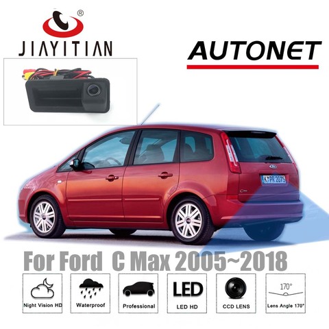 JIAYITIAN cámara para asa de maletero Ford C Max C-MAX mk1 mk2 2004 ~ 2008, 2009 de 2010 ~ 2013 ~ 2022 CCD HD copia vista trasera cámara de estacionamiento ► Foto 1/2