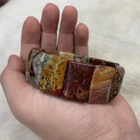 Pulsera de sardónice para hombre y mujer, brazalete de cuentas de gemas naturales, mexicana, crazy Ágatas con encaje, venta al por mayor ► Foto 1/6