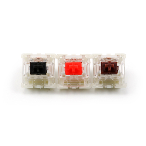 Gateron-Teclado mecánico con interruptor silencioso, funda transparente de 5 pines, color negro, rojo, blanco y marrón, adecuado para lámparas enchufables RGB cherry mx ► Foto 1/6