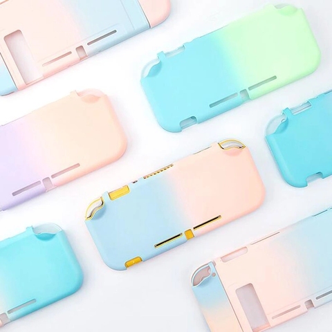 Cubierta trasera mate colorido de frente completo duro, carcasa de cristal para Nintendo Switch Lite NS, carcasa protectora con película adhesiva ► Foto 1/6