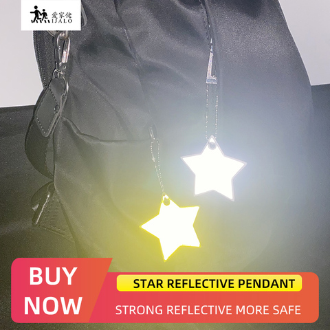 Llavero reflectante de estrella de colores, bolsa colgante, accesorios, llavero reflector de PVC suave para seguridad visible ► Foto 1/6