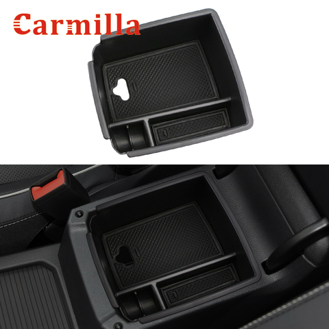 Caja de almacenamiento central para Reposabrazos de coche Carmilla, contenedor organizador de guantes para Volkswagen VW Tiguan Mk2 2016 2017 2022 ► Foto 1/6