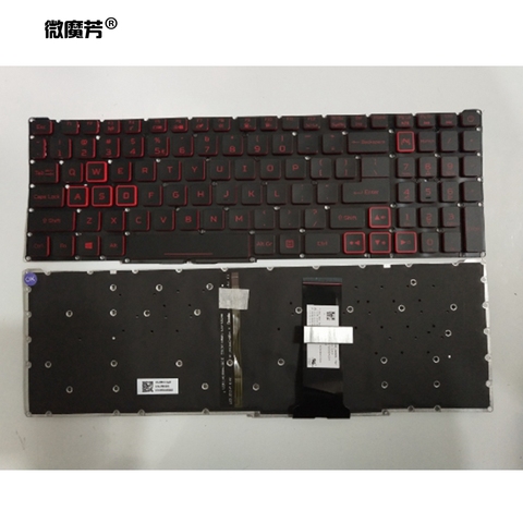 Teclado para ordenador portátil con retroiluminación, para Acer Nitro 5 AN515 54 AN515-54 Nitro7 Nitro 7 AN715 51 AN715-51 ► Foto 1/2