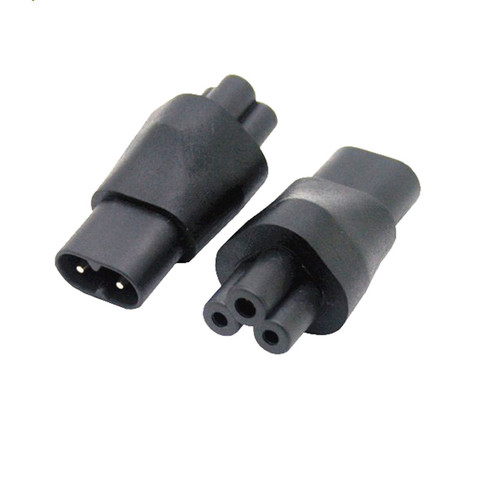 Adaptador de corriente IEC de 3 pines hembra a 2 pines macho IEC 320 C6 a C8, IEC 320 C7 a C5 adaptador hembra para corriente de 2 pines ► Foto 1/6