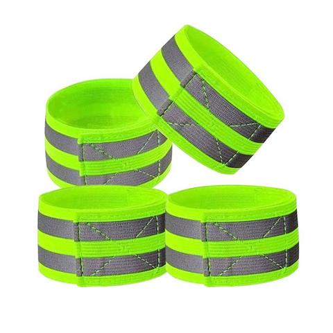 Bandas reflectantes, brazalete elástico, correas para pierna y tobillo, cintas de seguridad reflectantes, cintas de correa para correr por la noche andar en bicicleta ► Foto 1/6