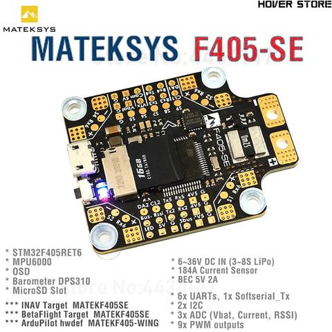 Matek sistemas BetaFlight F405-CTR F405 CTR controlador de vuelo incorporado AP OSD 5 V/2A BEC Sensor de corriente F4 para RC de Multicopter ► Foto 1/6