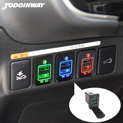 Cargador Usb Dual Qc 3,0, adaptador de carga rápida de teléfono para Mitsubishi Outlander Mirage, Eclipse Cross ► Foto 1/6