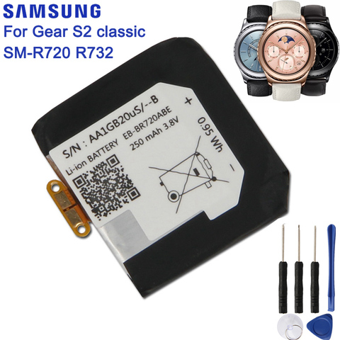 SAMSUNG-EB-BR720ABE de batería Original para Samsung Gear S2 classic SM-R720 R720 R732, batería auténtica de repuesto de 250mAh ► Foto 1/6