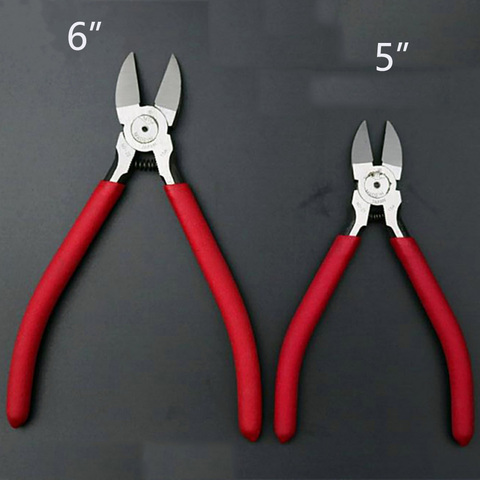 Alicates para corte Diagonal, herramientas manuales para cortador de cables, Mini Diagonal de goma, 5 