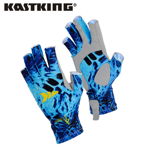 KastKing guantes de la Pesca solar SPF 50 hombres protección de las manos guantes de ejercicio al aire libre guantes accesorios de Pesca de la carpa Pesca ► Foto 1/6