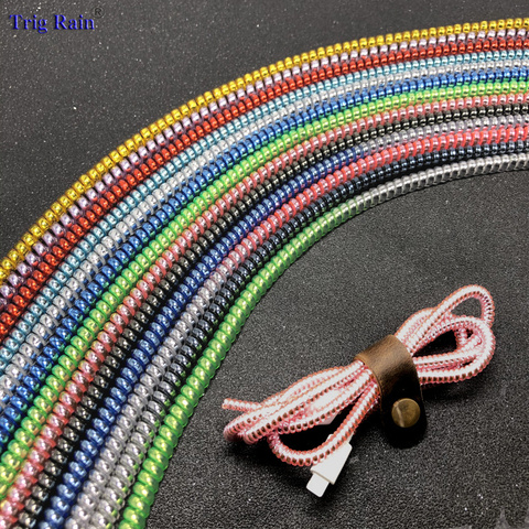 Protector de Cable para auriculares, bobinador de Cable chapado de 1,5 M, funda de línea de datos, cuerda de protección de resorte para Iphone, Android, USB ► Foto 1/6