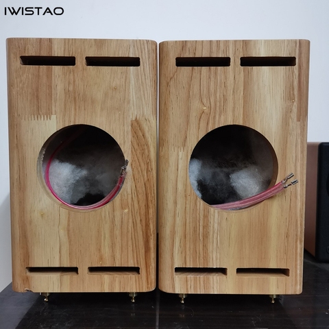 IWISTAO-armario vacío clásico de madera sólido FOSTEX SOLO103, 1 par, amplificador de tubo de orificio de 3/4 pulgadas personalizado ► Foto 1/6