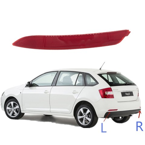 Parachoques trasero reflectores luces para Skoda Octavia Spaceback 2013-2022 lámparas de advertencia para lámparas de luces de freno ► Foto 1/2