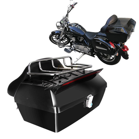 Motocicleta paquete montaje equipaje respaldo para bicicleta en la calle bicicleta deportiva doble Chopper Custom Cruisers ► Foto 1/6