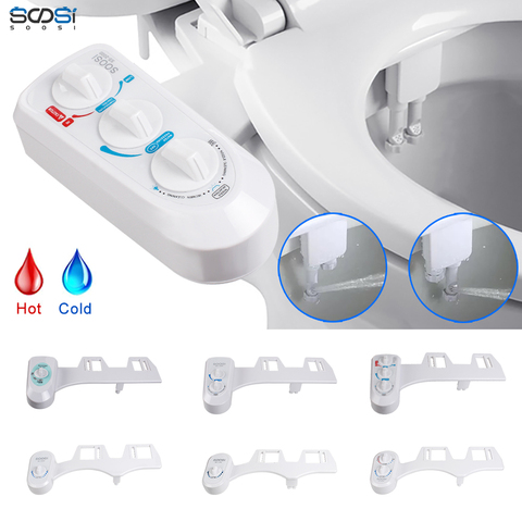 Asiento de inodoro, bidé accesorios para Bidet Durable no eléctricos de limpieza automática del rociador mecánica boquilla musulmán Shattaf lavar el culo ► Foto 1/6