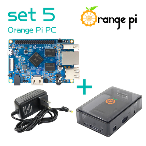Orange Pi PC + funda de ABS negra + fuente de alimentación, compatible con Android, Ubuntu, imagen de Linux Open-Source Mini ordenador de placa única ► Foto 1/5