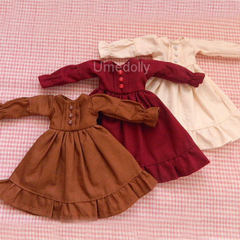 Vestido Retro hecho a mano para muñeca Blyth, Licca, Azone, accesorios de ropa, 1 Uds. ► Foto 1/4