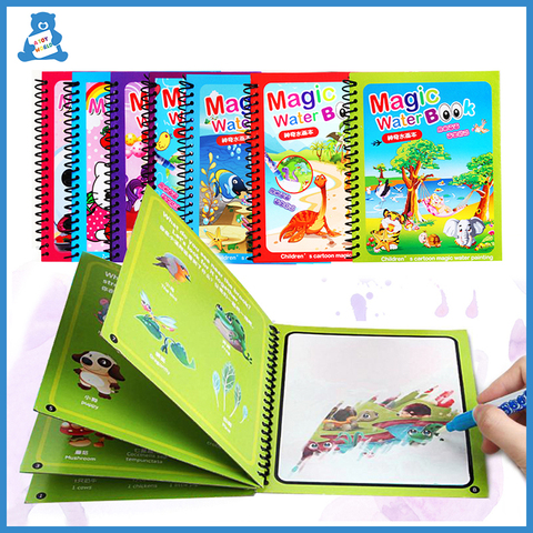 Libro de colorear reutilizable para niños, libro sensorial de aprendizaje temprano, 8 tipos, regalo de cumpleaños ► Foto 1/6