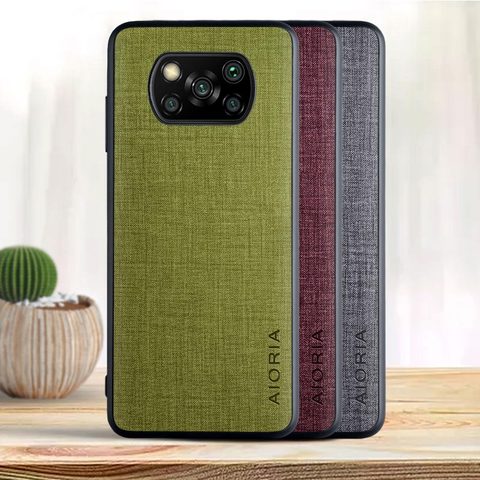 Funda para Xiaomi Poco X3 NFC F2 Pro X2 Pocophone F1, diseño de patrón cruzado con Material TPU + PU 2 en 1 ► Foto 1/6