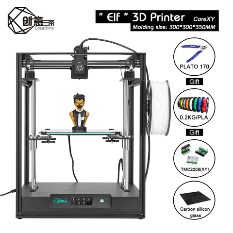 Creativa 3D 2022 BestNew CoreXY Elf doble z-axis 3D impresora de alta precisión Marco de perfil de aluminio gran área FDM ► Foto 1/6