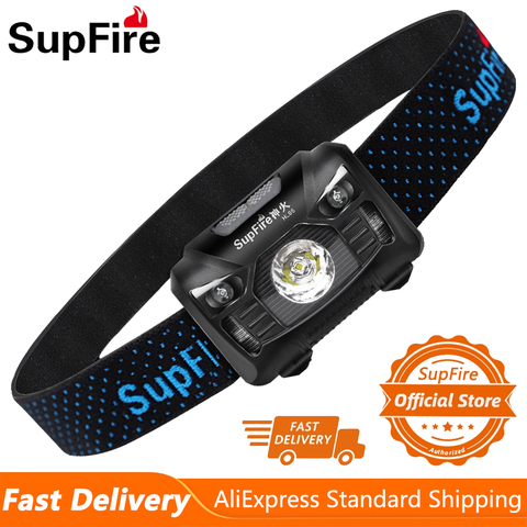 Supfire HL06-minilinterna de cabeza potente con Sensor de movimiento, para pesca, Camping, turismo, recargable vía USB ► Foto 1/6