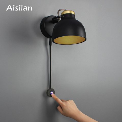 Aisilan-Lámpara LED de pared minimalista, atenuación infinita, para sala de estar, dormitorio, pasillo, luz de pared ► Foto 1/6