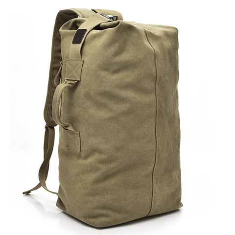 Mochila táctica militar de gran capacidad para hombre y mujer, bolsa de lona para escalada, viaje, deportes de acampada, bandolera tipo cubeta ► Foto 1/6