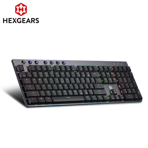 HEXGEARS-teclado GK70 con Bluetooth retroiluminación RGB, 104 teclas, interruptor Kailh CHOC, Teclado mecánico portátil para oficina y juegos ► Foto 1/6