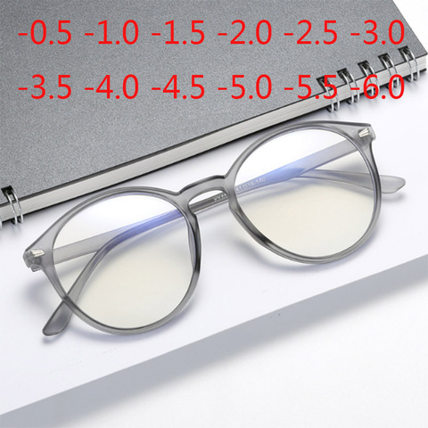 Gafas redondas Retro Para hombre y mujer, lentes para miopía acabadas, 1,5, 2, 2,5, 3, 3,5, 4, 4,5, 5, 5,5 y 6 ► Foto 1/6