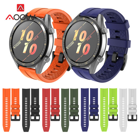 Correa deportiva de silicona para reloj inteligente, pulsera de liberación rápida para Huawei Watch GT Active / Classic Honor Magic de 22mm ► Foto 1/6