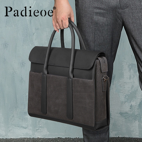 Padieoe-Bolso de mano para hombre, maletín de ordenador, bandolera, para trabajo ► Foto 1/5