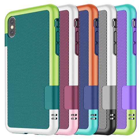 Funda híbrida para teléfono móvil, funda de 3 colores para iPhone XR 11 Pro 11Pro Max XS Max 8 7 6s 6 Plus SE 5S 5 ► Foto 1/6