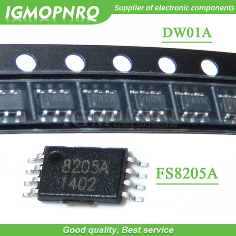 20 piezas DW01 + 8205A combinación SOP23-6 chip de protección de batería cada 10 Uds nuevo Original envío gratis ► Foto 1/3