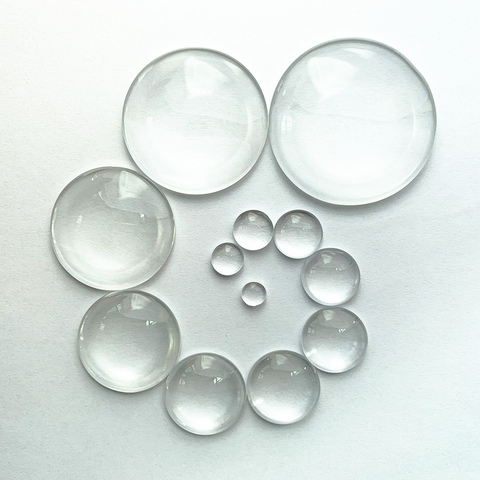 DIY 6/8/10/12/14/16/18/20/25/30/35/40mm Flat Transparent Glass Round Cabochons Transparent Dome for Jewelry Making ► Foto 1/6