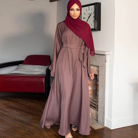 Dubai Abaya Turquía Moda musulmana Vestido Hijab Kaftan ropa Islam Maxi vestidos para las mujeres Vestido traje Musulman De modo ► Foto 1/6
