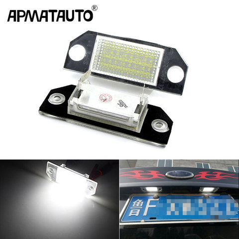 Luz de placa de matrícula LED para coche, DC12V, 6W, 24 luces LED blancas, apta para Ford Focus 2 c-max, 2 uds. ► Foto 1/6