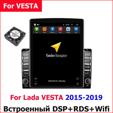 Versión de moda Android 9,0 coche Dvd reproductor Multimedia para Lada VESTA 2015-2022 2 din BT RDS Gps Yandex Navitel de navegación ► Foto 1/6