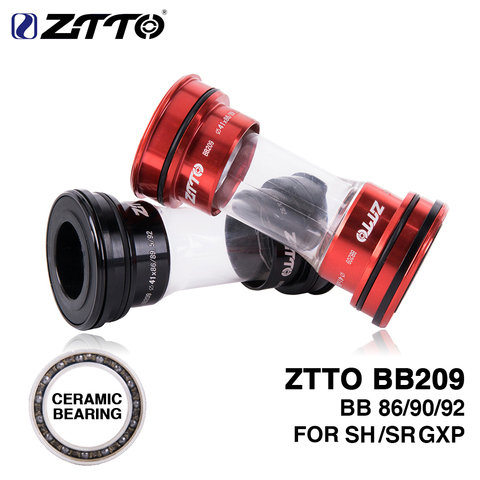 ZTTO CERAMIC BB209 BB92 BB90 BB86 soporte inferior de presión para piezas de bicicleta de montaña de carretera 24mm cigüeñal BB GXP 22mm chainset ► Foto 1/6