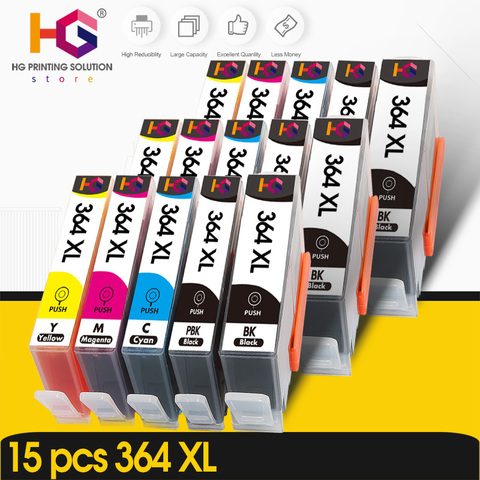 Cartuchos de tinta para HP 364 XL 364xl Deskjet serie 3522 3070a 3520 Photosmart 5522, 7510, 5520, 5510, 5520, 6510, 6520, 7510, 7520 impresora ► Foto 1/5